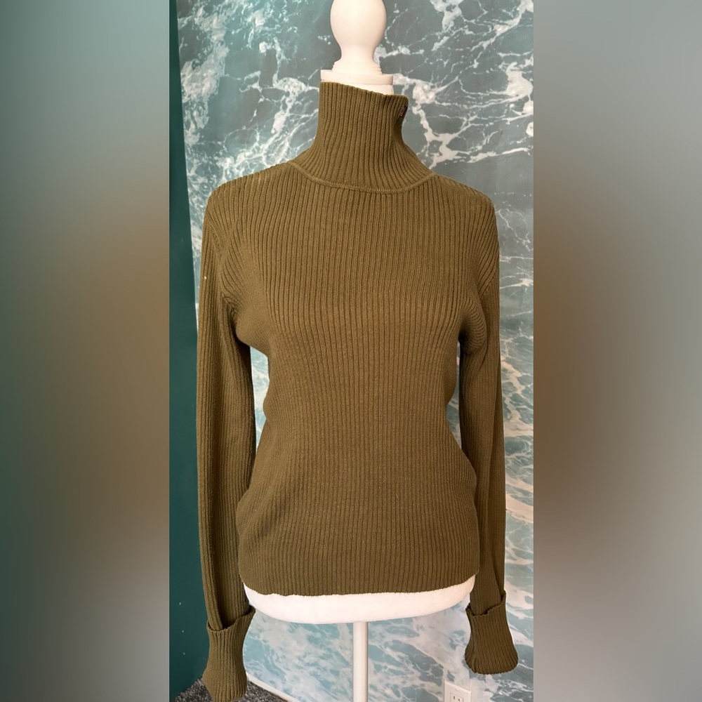 Olive green long sleeve turtleneck